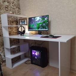 Стол компьютерный с полочками слева RedWood Ванкувер Ш1416*В1226*Г600 Белый RLST24white фото от покупателей 13