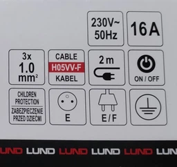 Подовжувач мережевий LUND L = 2 м (5 гнізд з 5 вимикачами) 3-жильний Ø = 1 мм² із заземленням (72460) фото від покупців 1