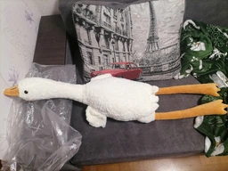 Плюшевая игрушка подушка My Kigu Гусь Обнимусь Антистресс Мягкая Желтая 75 см (9050) фото от покупателей 1