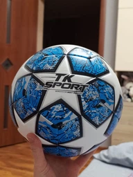 М'яч футбольний TK Sport №5 420 грам Біло-синій (C50473/2) фото від покупців 1
