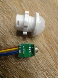Датчик движения 220В, 4м, 20с, LED - 40ВТ, лампа накаливания - 200Вт, 120° ИК PIR