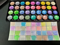 Набор акварельных красок с перламутром MONT MARTE Signature Metallic Watercolor Set 36 цветов+1 кисть фото от покупателей 5