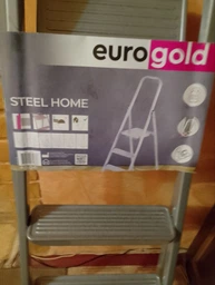 Металлическая лестница-стремянка Eurogold Steel home 214 (4 ступенек) односторонняя расставная (22865) фото от покупателей 7