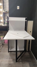 Стіл книжка з етажеркою Практик 1 Ferrum-decor 1200x640x990 Чорний метал ДСП Дуб Артизан 16 мм (FRD-104616) фото від покупців 2