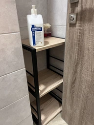 Етажерка 3/34 Ferrum-decor Серії Конект 73x34x28 білий ДСП Дуб Сонома 16мм (XK00262)