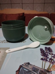 Ланч бокс супница 550 мл герметичная с ложкой Soup Cup – зелёный (LB-104042) фото от покупателей 1