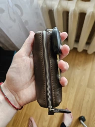 Кожаная универсальная ключница GRANDE PELLE из натуральной кожи темно-синего цвета (bg113fash40) фото от покупателей 2