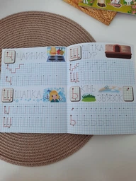 Прописи с наклейками Пишем печатные буквы Борсук 9786178357139