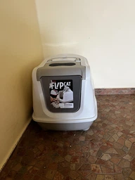 Туалет закрытый для кошек Moderna Flip Cat Jumbo 58х45х42 см Темно-синий (5412087007325) фото от покупателей 2