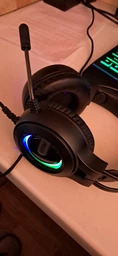 Игровые наушники проводные с микрофоном EK02 геймерские компьютерные 7.1 игровая гарнитура для геймера игр пк телефона планшета LED подсветка фото от покупателей 3