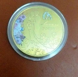 Коллекционная памятная монета для влюбленных Love Forever Slv