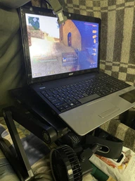 Столик для ноутбука трансформер lowfreetable-3 Black (до 15.6") алюмінієвий з пасивним охолодженням фото від покупців 6