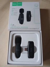 Радіомікрофон петличний Hoco Lightning Crystal Lavalier wireless digital microphone L15 black