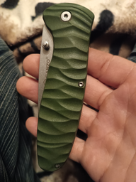 Нож складной Ganzo G6252 (длина: 210мм, лезвие: 89мм, сатин), зеленый фото от покупателей 5