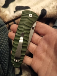 Нож складной Ganzo G6252 (длина: 210мм, лезвие: 89мм, сатин), зеленый фото от покупателей 4