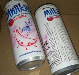 Упаковка безалкогольного газированного напитка Lotte Milkis Клубника 0.25 л х 4 банки (8801056791018) фото от покупателей 2