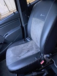 Авто чехлы TOYOTA Avensis 2003>2008 mk II T250 Pok-ter Exclusive екокожа с красной вставкой алькантары фото от покупателей 9