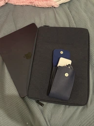 Чохол-сумка для ноутбука макбука MacBook Air/Pro M1 M2 14-15.4" -16" Темно-синій фото від покупців 2