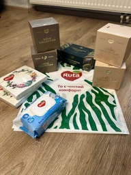 Салфетки косметические Ruta Satin Collection 80 листов 2 слоя х 4 шт (4820023743656) фото от покупателей 4