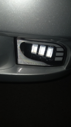 Противотуманные светодиодные фары ЛИДЕР Chevrolet 45W Lacetti двухрежимные белый и желтый свет с ДХО и поворотом (к-т 2 шт)
