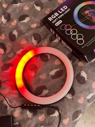 Набор блогера LED лампа RGB MJ-26 26 см + штатив 2.1м + держатель для телефона для фото и видео фото от покупателей 2