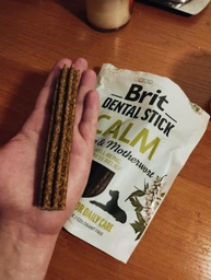 Лакомства для собак Brit Care Dental Stick Calm успокаивающее, конопля и пустырник, 7 шт, 251 г (8595602564385) фото от покупателей 2