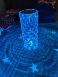Аккумуляторная настольная лампа ночник с пультом Crystal Rose Роза RGB 1W светильник сенсорный 16 цветов