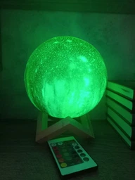 Нічник у вигляді Місяця 3D Moon Light USB+ пульт 16 режимів (SH778072) фото від покупців 3