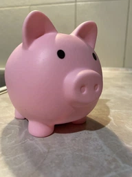 Копилка свинка бежевая (пластиковая) Piggly bank фото от покупателей 4