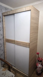 Шафа-купе Еверест Соната 1400 дводверна 140х60х217 дуб сонома+білий (DTM-2395) фото від покупців 6