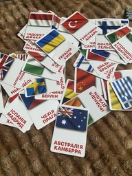 Карточки Домана "Флаги стран мира со столицами" на украинском языке, 40 шт фото от покупателей 4