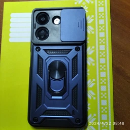Чехол Camshield c кольцом-подставкой на Xiaomi Redmi 13C синий фото от покупателей 2