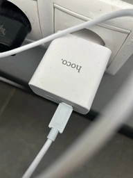 Сетевое зарядное устройство Hoco C108A + кабель Type-C на Lightning (2Type-C, PD35W/QC, 3A, с быстрой зарядкой) - Белый