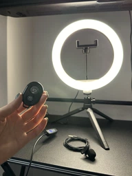 Комплект блогера Ring Light (кольцевая led лампа 26 см / 20 Вт / тренога / микрофон) (2289) фото от покупателей 6