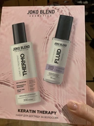 Набор для ухода за волосами Joko Blend Keratin Therapy Спрей-термозащита 200 мл + Флюид Кератиновый шелк 50 мл (4823109408975) фото от покупателей 7