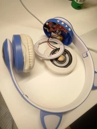 Детские наушники с ушками Cat ear headphones VZV-23M, Синие беспроводные наушники (блютуз навушники з вушками) фото от покупателей 1