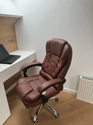 Крісло керівника з підставкою для ніг VIRGO X9 Brown фото от покупателей 3