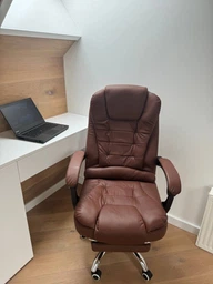 Крісло керівника з підставкою для ніг VIRGO X9 Brown фото від покупців 17