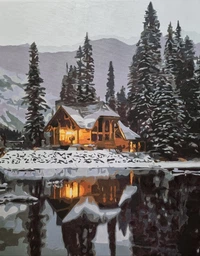 Картина по номерам Brushme Заснеженная ночь 40×50 (BS52498) фото от покупателей 5