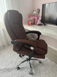 Крісло керівника з підставкою для ніг VIRGO X9 Brown фото від покупців 8