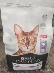 Purina Pro Plan Cat Adult Delicate Turkey сухой корм для кошек с чувствительным пищеварением 1,5 кг фото от покупателей 2