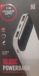 Портативна батарея Power Bank 10000 mAh з підтримкою швидкого заряджання (4 кабелі) Power Way TX-108