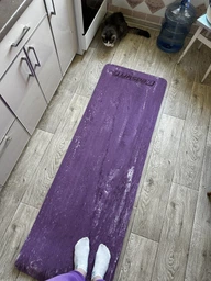 Професійний спортивний нековзний килимок каремат для йоги та фітнесу EasyFit PER Premium Mat EF-1930-1-B 183х61х0.8 см салатовий фото від покупців 10