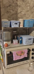 Двухярусная полка для микроволновки настольный органайзер на кухню ванную прихожую стеллаж стойка для кухни книг обуви с регулируемой длиной 47-85 см универсальная напольная телескопическая раздвижная двух ярусная этажерка на стол с крючками в офис шкаф фото от покупателей 5