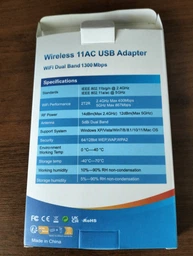 Wi-Fi адаптер Беспроводной Wi-Fi адаптер USB 3.0 2.4G/5G 1300 Мбит/с AX1300M Wifi ресивер Kayfovo WA-1300 фото от покупателей 16
