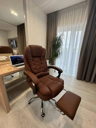Крісло керівника з підставкою для ніг VIRGO X9 Brown фото від покупців 4