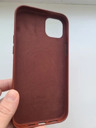 Чохол шкіряний протиударний Leather Case with MagSafe для Apple Iphone 14 Plus (6.7") Brown фото від покупців 1