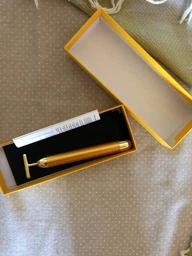 Массажер для лица и тела ионный вибромассажер косметический BRS Gold фото от покупателей 2