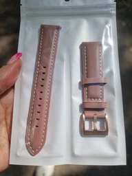 Ремешок для Samsung Galaxy Watch 3 41mm / Watchbands Standart - коричнево-розовый / ширина крепления 20мм / размер L / кожаный (WB1089274)