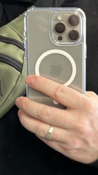 Протиударний чохол для iPhone 15 Pro Max з Magsafe IPAKY Comely Series Прозорий фото від покупців 4